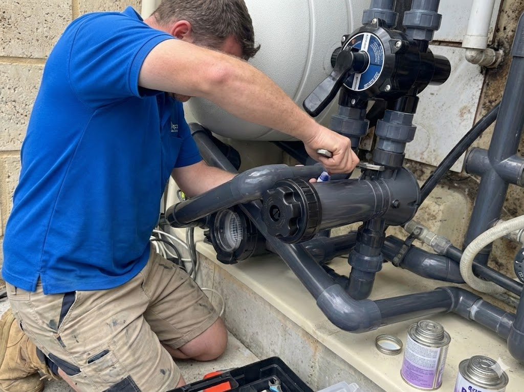 manual pool chlorinator installed